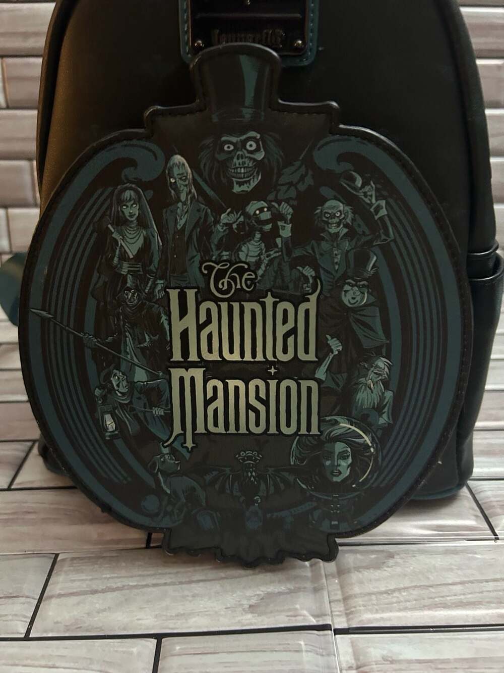 DISNEY HALLOWEEN HAUNTED MANSION GLOW IN DARK LOUNGEFLY MINI BACKPACK~NEW~LEOTA